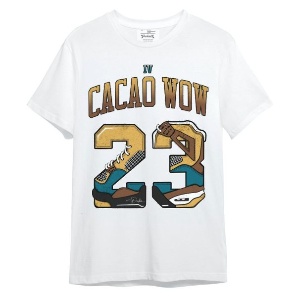 Retro Cacao Wow 4s Shirt, Number 23 4s Unisex Shirt Matching Jordan Shirt Jezsport.com