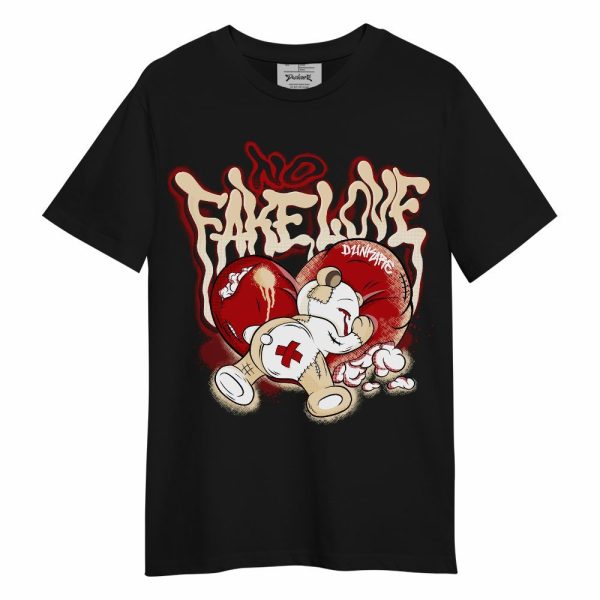 Dunk Low Strawberry Waffle Shirt, No Fake Love Unisex Shirt Matching Jordan Shirt Jezsport.com