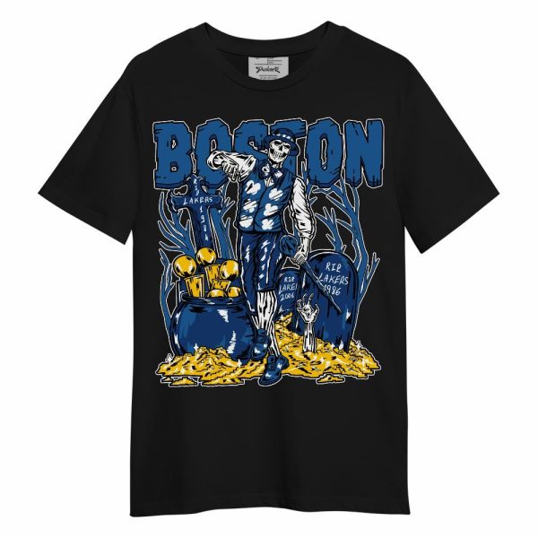 French Blue 13s Shirt - Goldrush Skeleton Unisex Shirt Matching Jordan Shirt Jezsport.com