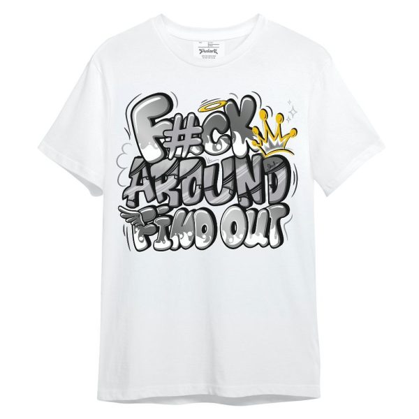 Metallic Silver 14s Shirt, FK Around Find Out Unisex Shirt Matching Jordan Shirt Jezsport.com