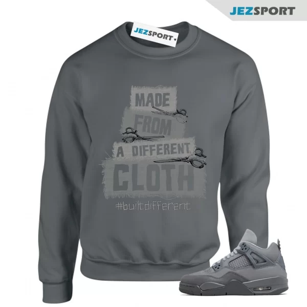 Built Different Sweatshirt to Match Jordan 4 SE Wet Cement, Matching Sneaker Sweatshirt