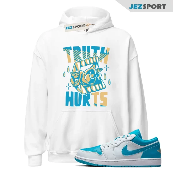 Truth Aquatone Hoodie to Match Jordan 1 Low Aquatone, Matching Sneaker Hoodie