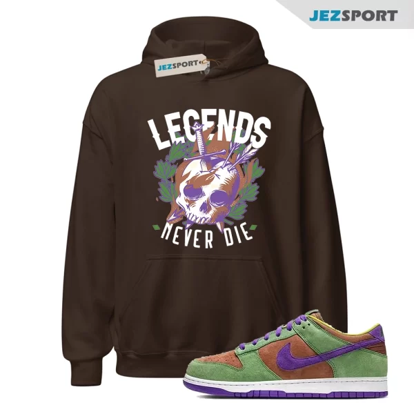 Legendary Sneaker Hoodie Brown to Match Dunk Low Veneer Hoodie, Matching Sneaker Hoodie