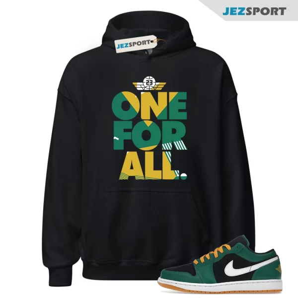 One For All Hoodie to Match Jordan 1 Low SE Malachite, Matching Sneaker Hoodie