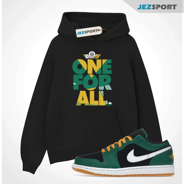 One For All Hoodie to Match Jordan 1 Low SE Malachite, Matching Sneaker Hoodie