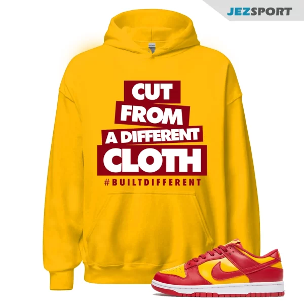 CLOTH Hoodie to match Dunk Low Midas Gold Tough Red Day of Dead Dios Muertos, Matching Sneaker Hoodie