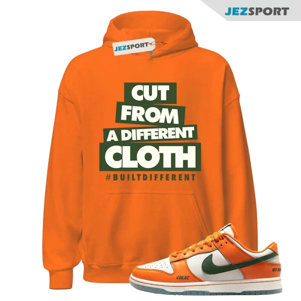 CLOTH Hoodie To Match N Dunk Low Florida A&M Orange Horizon Fortress Green, Matching Sneaker Hoodie