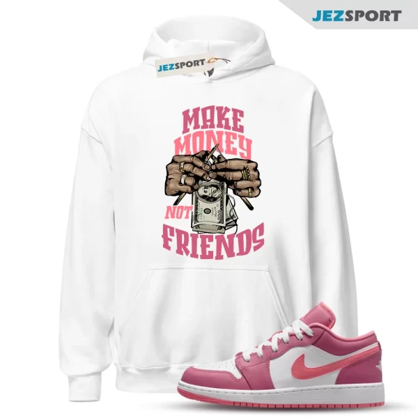 MM Hoodie to match 1 Low GS Desert Berry Coral Chalk White Wild Pink WMNS, Matching Sneaker Hoodie