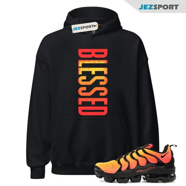 VaporMax Crimson Total Orange Plus Black Hoodie Match VERTBLS, Matching Sneaker Hoodie