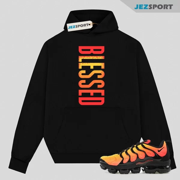 VaporMax Crimson Total Orange Plus Black Hoodie Match VERTBLS, Matching Sneaker Hoodie