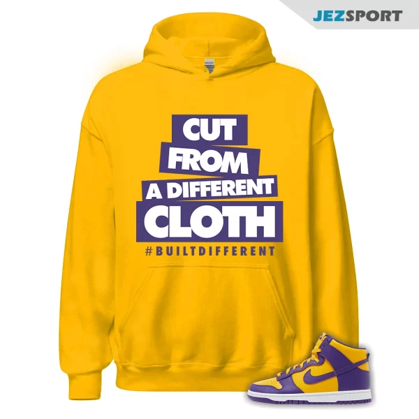 CLOTH Hoodie To Match Dunk High Purple Yellow Court Gold Home Away 95 Lebron Hoodie, Matching Sneaker Hoodie