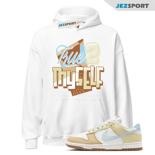 Stay True Hoodie White to Match Dunk Low Next Nature Soft Yellow FZ4347-100, Matching Sneaker Hoodie