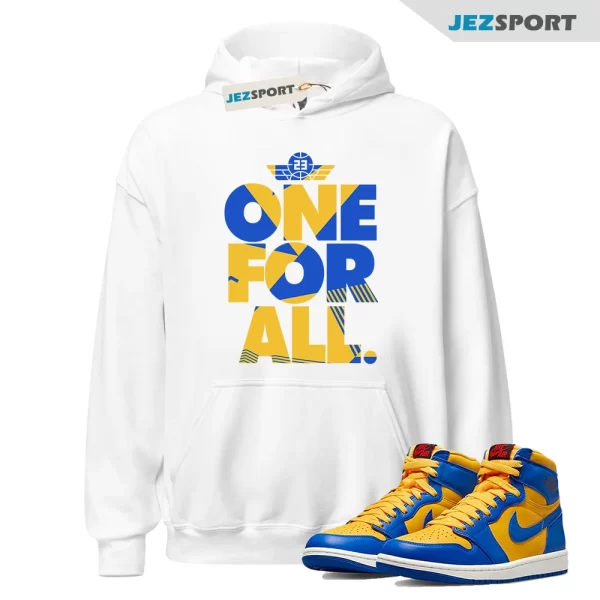 One For All Hoodie to Match Jordan 1 Retro High OG Reverse Laney, FD2596-700 Matching Sneaker Hoodie