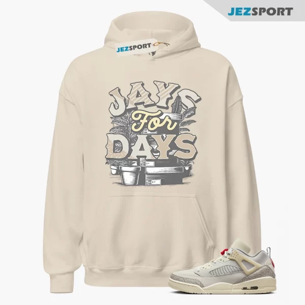 Stacked Hoodie Tan to Match Jordan Spizike Low Coconut Milk, Matching Sneaker Hoodie