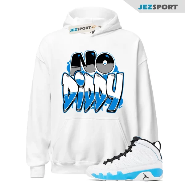 Jordan 9 Powder Blue 9s Hoodie To Match, Powder Blue Nodiddy, Matching Sneaker Hoodie