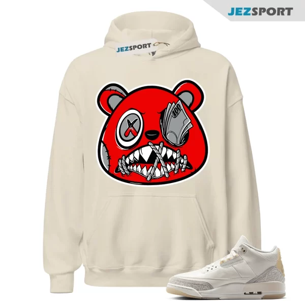 Jordan Retro 3 Craft Ivory 3s Hoodie to Match ANGRY MONEY TALKS BAWS, Matching Sneaker Hoodie