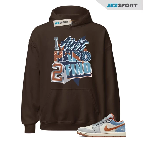 Pull Up Sneaker Hoodie to Match Jordan 1 Low Phantom Denim FZ5045-091, Matching Sneaker Hoodie