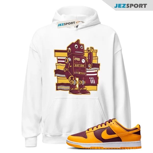 Got Em Dunk Hoodie to Match Dunk Low Arizona State Yellow Bordeaux DD1391-702, Matching Sneaker Hoodie