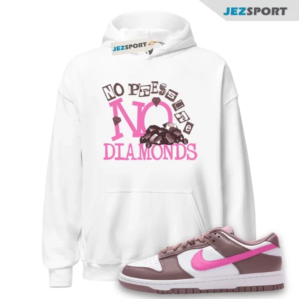 Dunk Smokey Mauve Playful Pink White Brown Low Hoodie Match DIAMOND, Matching Sneaker Hoodie