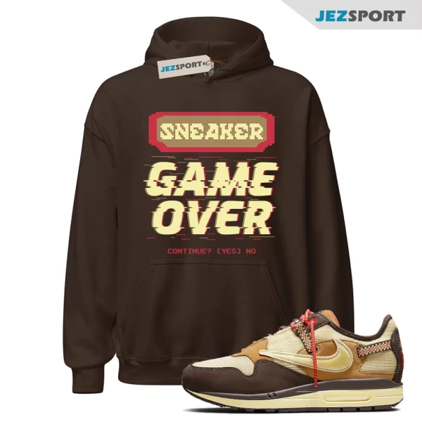 Game Over Hoodie to Match Air Max 1 Travis Baroque Brown, DO9392-200 Matching Sneaker Hoodie