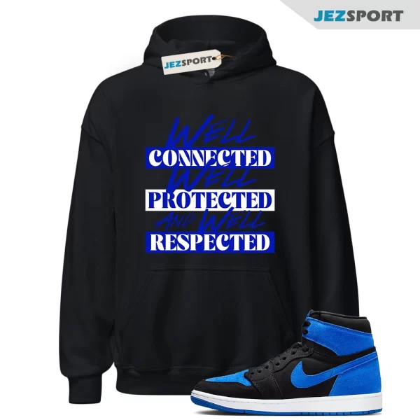 Hoodie To Match Air Jordan 1 Royal Reimagined 1 Blue White Black Hoodie Match WELL, Matching Sneaker Hoodie ,DZ5485-042