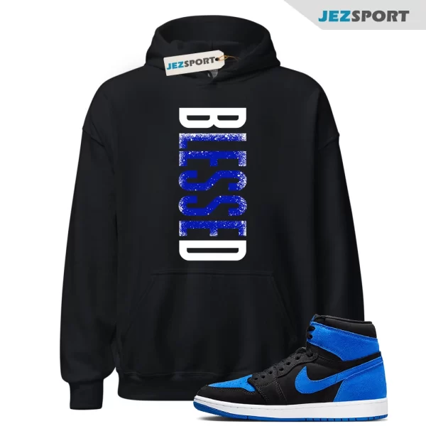 Royal Reimagined 1 Blue White Black Hoodie Match VERTBLS, Matching Sneaker Hoodie ,DZ5485-042