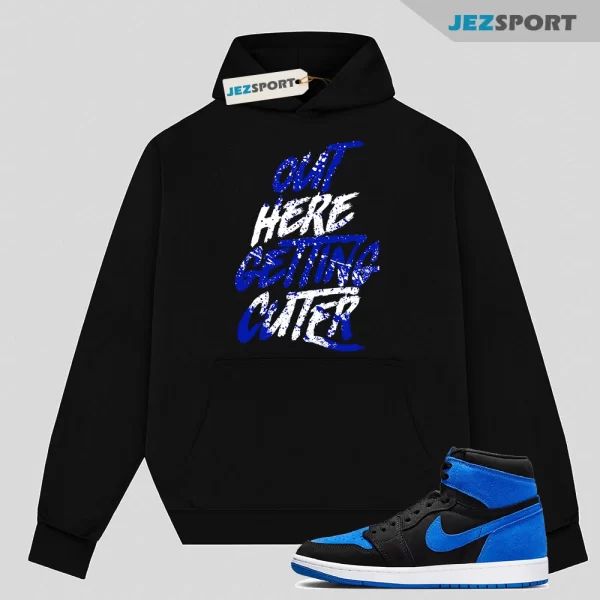 Royal Reimagined 1 Blue White Black Hoodie Match CUTER, Matching Sneaker Hoodie