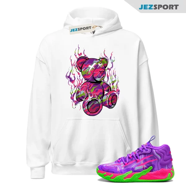 Puma Toxic LaMelo Ball Purple Glimmer Green Gecko 03 Slime Hoodie Match LIT, Matching Sneaker Hoodie