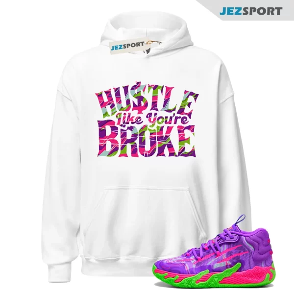 Puma Toxic LaMelo Ball Purple Glimmer Green Gecko 03 Slime Hoodie Match BROKE, Matching Sneaker Hoodie