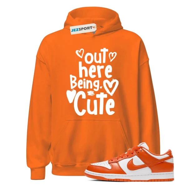 C2 Hoodie to match Dunk Low SP Syracuse University Orange Blaze White Retro, Matching Sneaker Hoodie