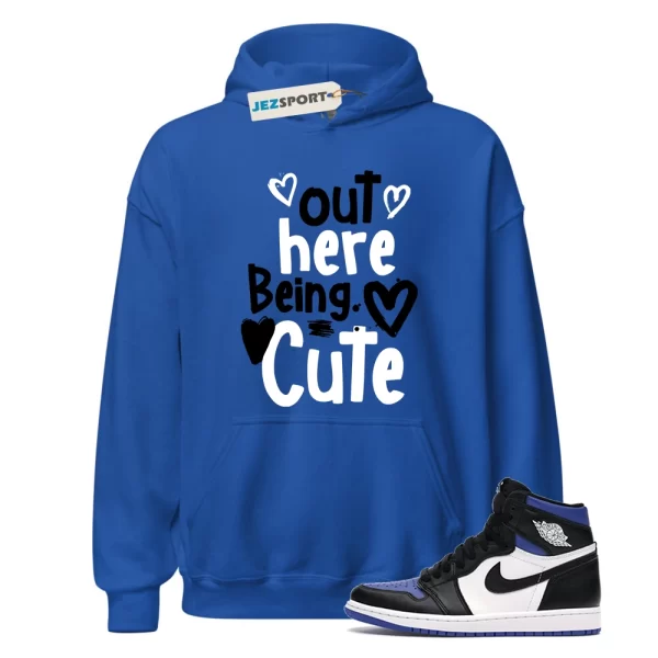 UNC University Blue Toe 1 Retro High OG Black White Hoodie Match C2, Matching Sneaker Hoodie