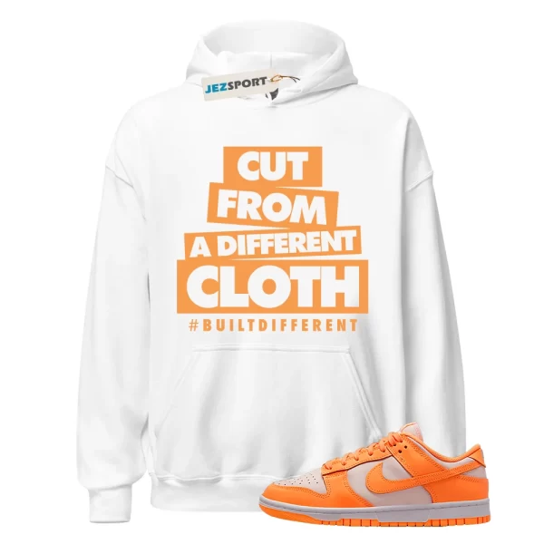 CLOTH Hoodie to match N Dunk Low Peach Cream WMNS White, Matching Sneaker Hoodie