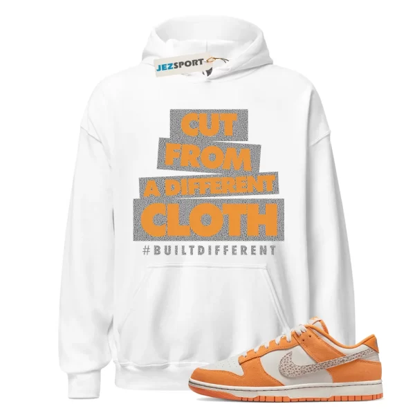 CLOTH Hoodie to match N Dunk Low Safari Kumquat Orange Light Bone Dark Driftwood, Matching Sneaker Hoodie