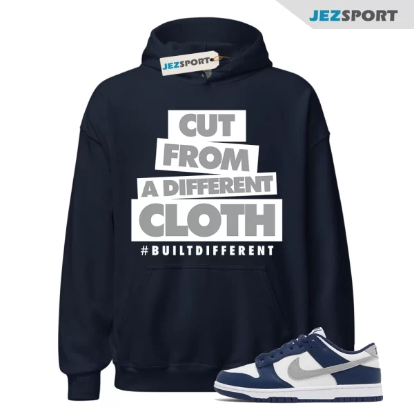 CLOTH Hoodie To Match N Dunk Low Midnight Navy Summit White Light Smoke Grey, Matching Sneaker Hoodie