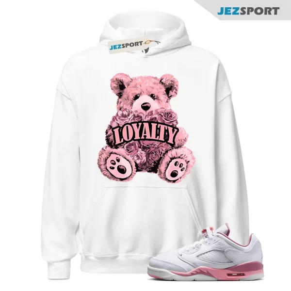 LYLTY Hoodie to match Air Jordan 5 Low GS Desert Berry White Coral Chalk Black, Matching Sneaker Hoodie