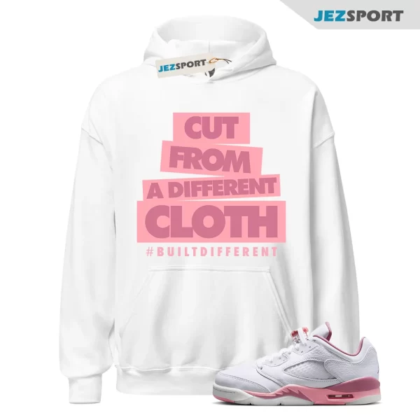 CLOTH Hoodie to match Air Jordan 5 Low GS Desert Berry White Coral Chalk Black, Matching Sneaker Hoodie