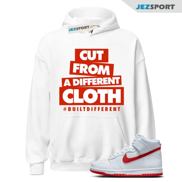 CLOTH Hoodie To Match N Dunk High Low Picante Red White Hoodie, Matching Sneaker Hoodie