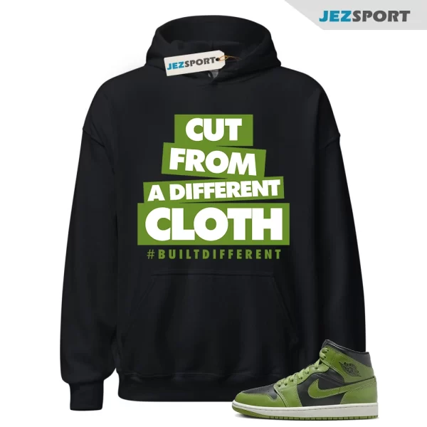 CLOTH Hoodie to match Jordan 1 Mid Altitude Green Heather Sail Mean Electric, Matching Sneaker Hoodie