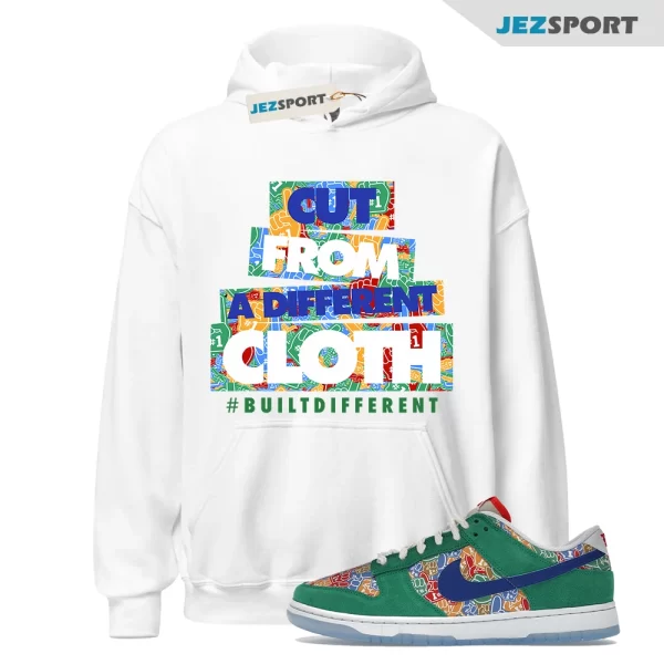 CLOTH Hoodie to match N Dunk Low Foam Finger Big Kids Stadium Green White Univ, Matching Sneaker Hoodie