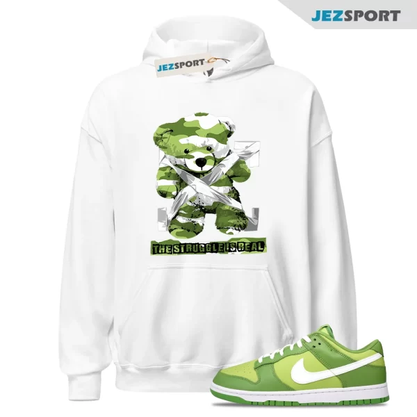 STRUG Hoodie to match Dunk Chlorophyll GS St Patricks Day Vivid Green Air Max 90, Matching Sneaker Hoodie