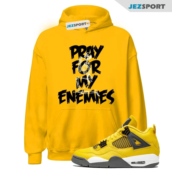 Hoodie to match Air Jordan Retro 4 Tour Yellow Lighting Enemies Tees, Matching Sneaker Hoodie