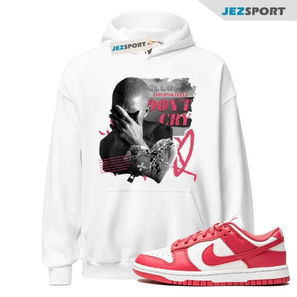 Hoodie to Match Dunk Low Archeo Pink Sneaker, Don’t Cry Grunge, Matching Sneaker Hoodie