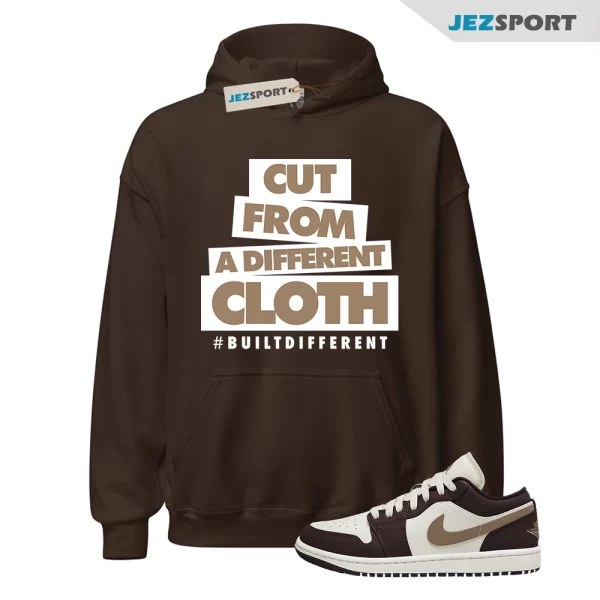 CLOTH Hoodie to match Air Jordan 1 Low Shadow Brown Kelp Sail, Matching Sneaker Hoodie