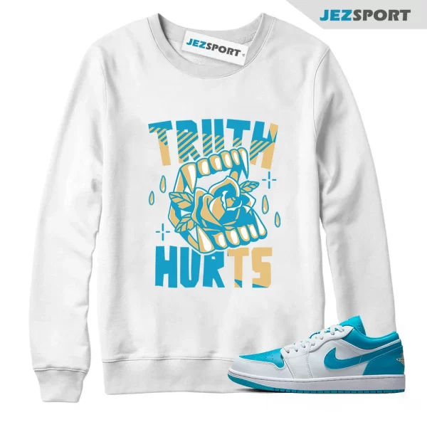 Truth Aquatone Sweatshirt to Match Jordan 1 Low Aquatone, Matching Sneaker Sweatshirt