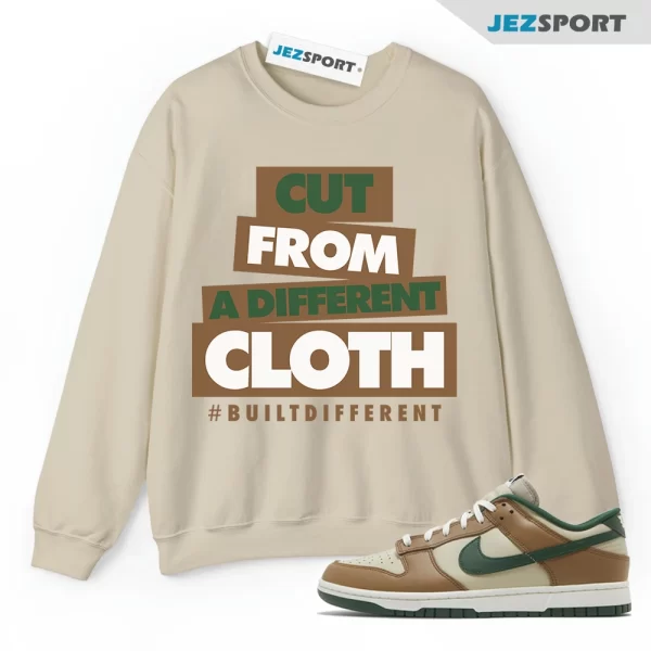 CLOTH Sweatshirt To Match Dunk Low Tan Retro Rattan Gorge Green Sail Dark Driftwood Sweatshirt, Matching Sneaker Sweatshirt