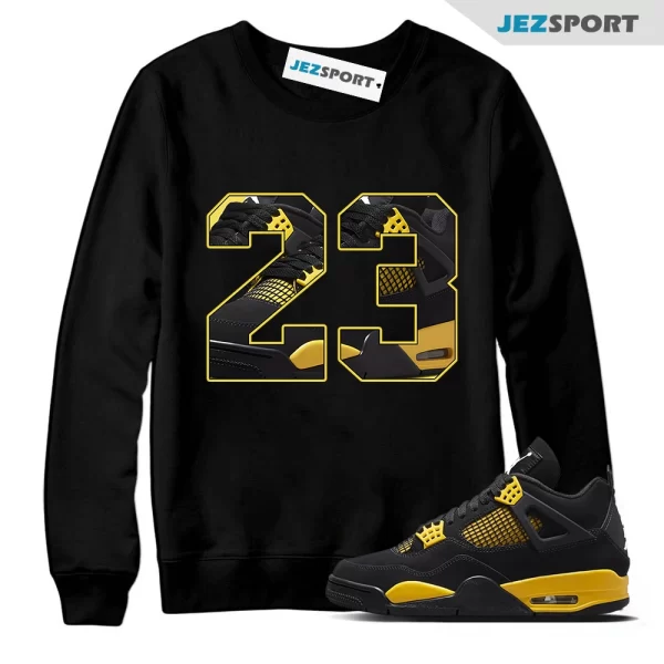 Number 23 CM4 Unisex Sweatshirt Match Jordan 4 Thunder, Matching Sneaker Sweatshirt