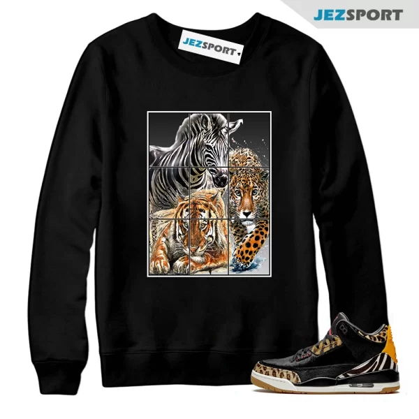 Animal Instinct Sweatshirt Made to Match Jordan 3, Matching Sneaker Sweatshirt