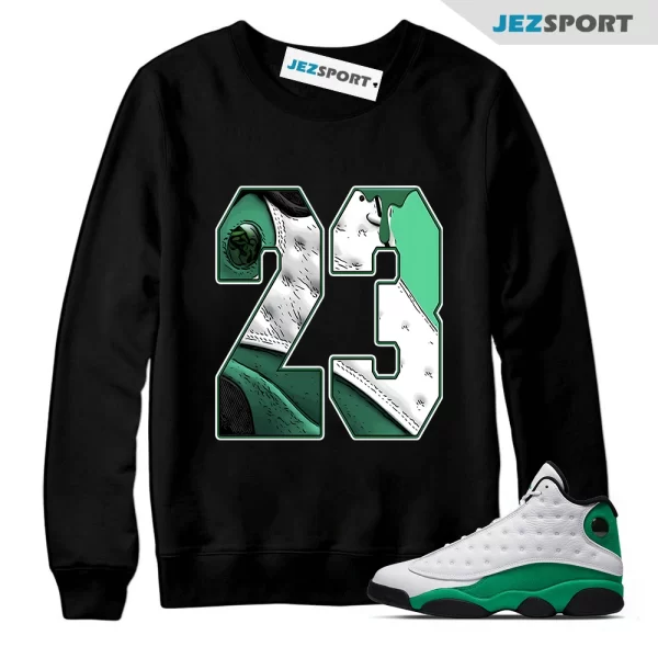 Number 23 Unisex Sweatshirt Made to Match Jordan 13 Retro Lucky Green, Matching Sneaker Sweatshirt