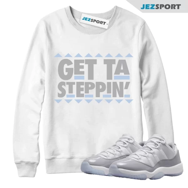 GET Sweatshirt to match Air Jordan 11 Low Cement Grey University Blue White Cool, Matching Sneaker Sweatshirt