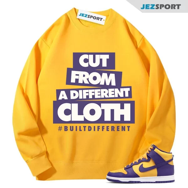 CLOTH Sweatshirt To Match Dunk High Purple Yellow Court Gold Home Away 95 Lebron Sweatshirt, Matching Sneaker Sweatshirt